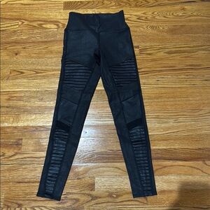 ALO Yoga Black Moto Jeggings